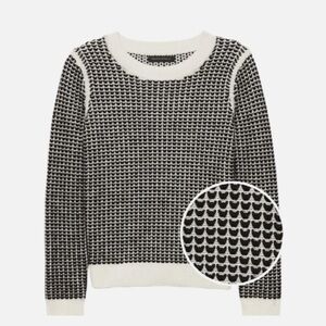 Banana Republic Black and White Crew Neck Sweater